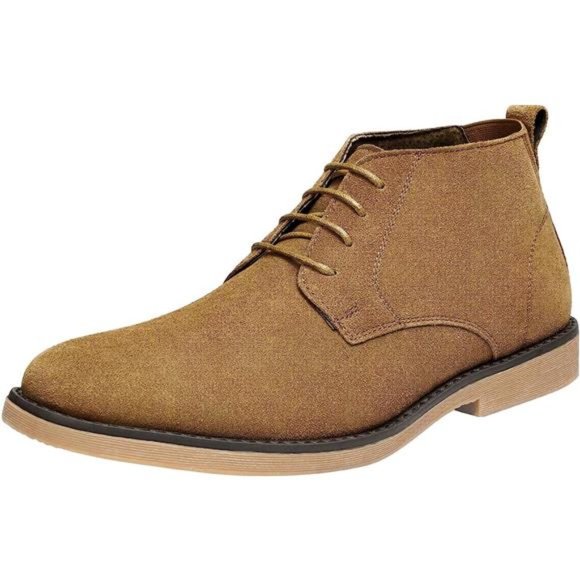 Men's Classic Suede Leather Desert Chukka Boots, Chukka-tan